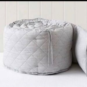 Pottery Barn Linen Crib Bumper in excellent condition!